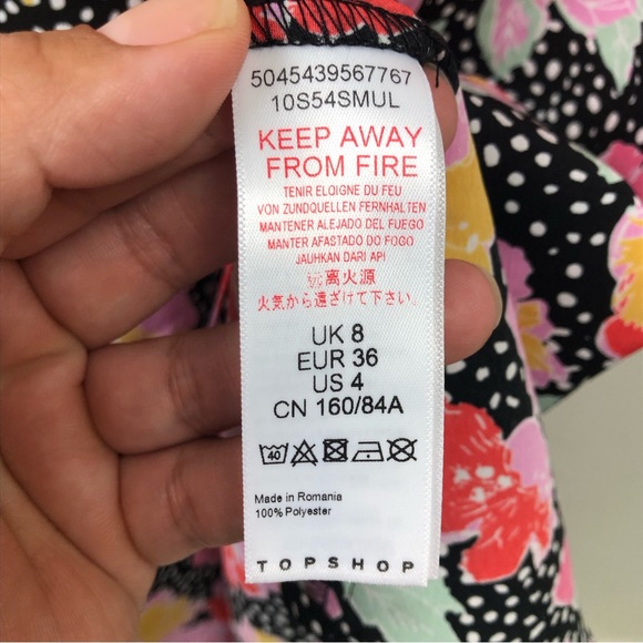 TOPSHOP "Pastel Dream Puff Sleeve Midi dress" size: 4 - Picture 10 of 16